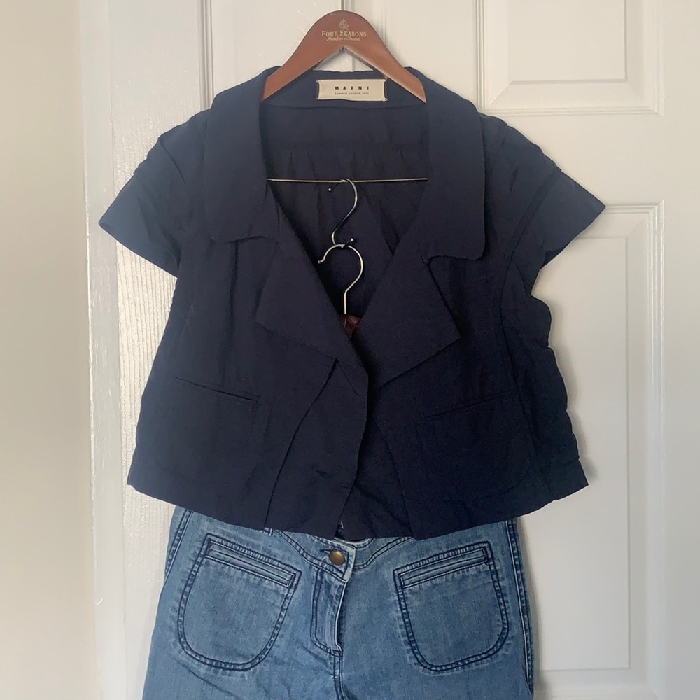 Marni summer edition cap sleeve short jacket